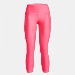 Under Armour Women’s HeatGear Pink Compression Ankle Leggings